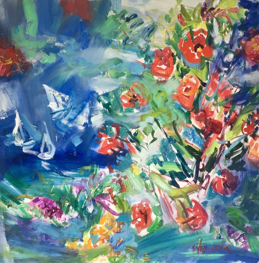 Flowers and Sea